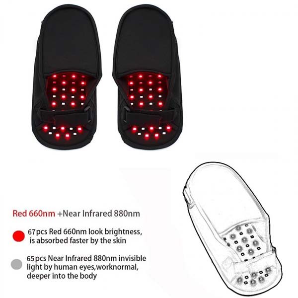 Freyara - 2x Red Light & Infrared Light Therapy Slipper 90LEDs Freyara - 2x Red Light & Infrared Light Therapy Slipper 90LEDs