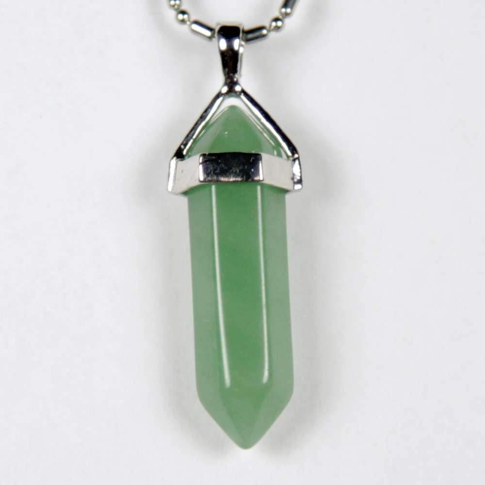 Iyashi Green Aventurine Scalar Energy Crystal Pendant - Click Image to Close
