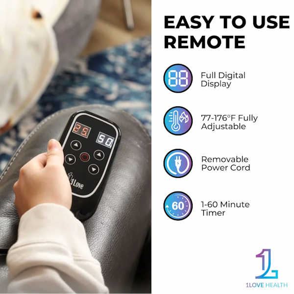 1 Love Health - Far Infrared Heating Pad | For Back and Neck