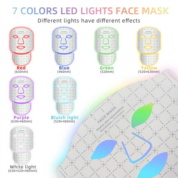 Freyara - 7-Color LED Light Therapy Silicone Mask for Face &Neck Freyara - 7-Color LED Light Therapy Silicone Mask for Face &Neck