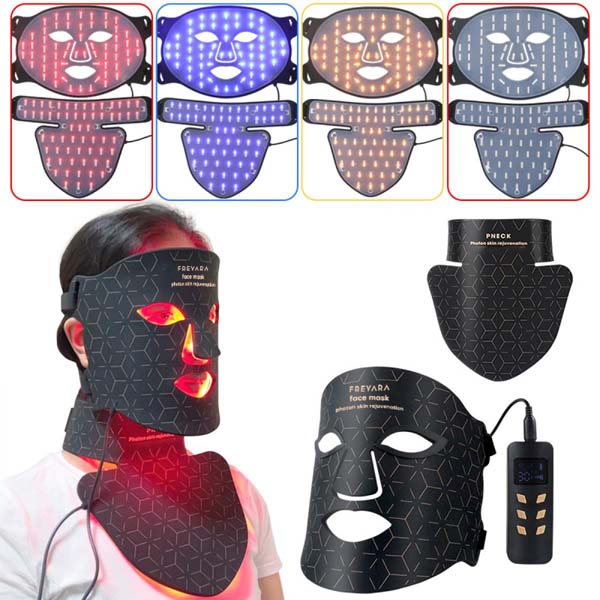 Freyara - 4-Color LED Light Therapy Silicone Mask for Face&Neck Freyara - 4-Color LED Light Therapy Silicone Mask for Face&Neck
