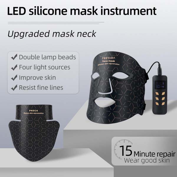 Freyara - 4-Color LED Light Therapy Silicone Mask for Face&Neck Freyara - 4-Color LED Light Therapy Silicone Mask for Face&Neck