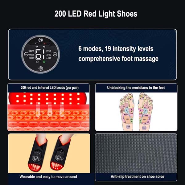 Freyara - Red Light & Infrared Light Therapy Slippers 200LEDs Freyara - Red Light & Infrared Light Therapy Slippers 200LEDs