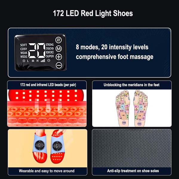 Freyara - Red Light & Infrared Light Therapy Slipper 172 LEDs Freyara - Red Light & Infrared Light Therapy Slipper 172 LEDs