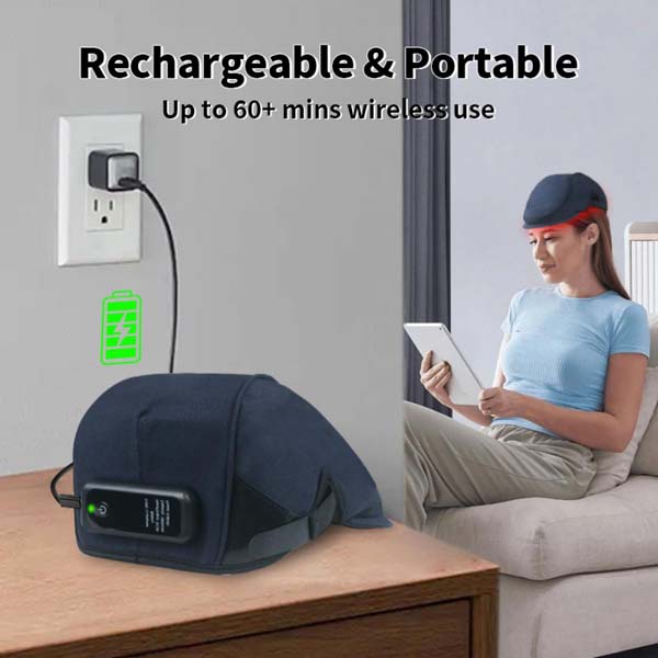 Freyara - Red & Infrared Light Therapy Cap 84 LEDs w/ Battery