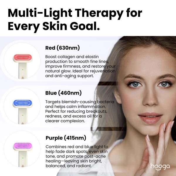Hooga Red Light Therapy Facial Wand