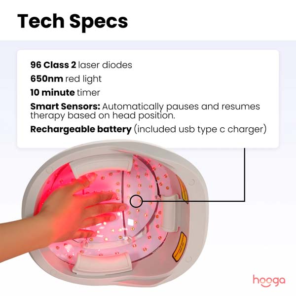 Hooga Laser Red Light Therapy Helmet