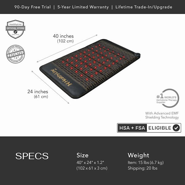 Healthyline Jet 40x24 Far Infrared PEMF Mat