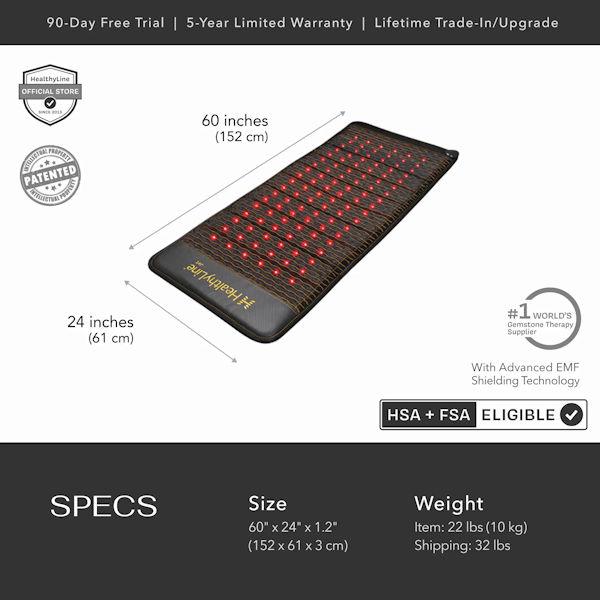 Healthyline Jet 60x24 Far Infrared PEMF Mat Healthyline Jet 60x24 Far Infrared PEMF Mat