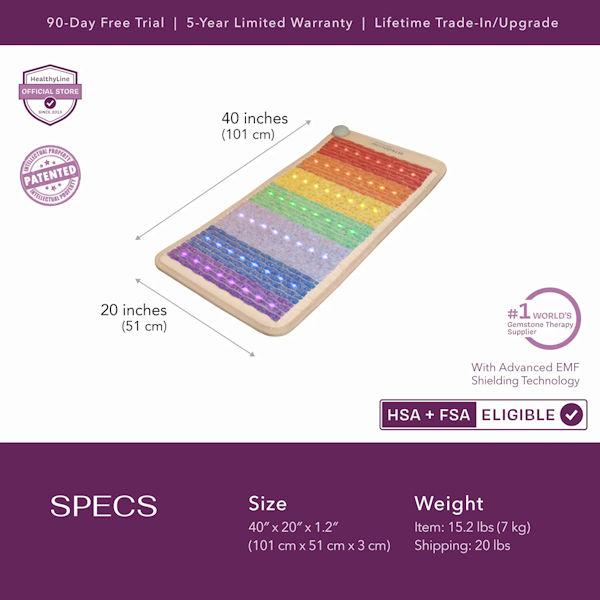 Healthyline Rainbow Chakra Mat 4020 - Infrared, PEMF Mat