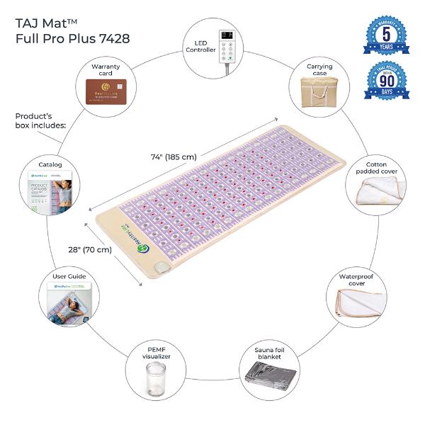 Healthyline TAJ Mat PRO Plus 7428 -Infrared, Red Light, PEMF Mat Healthyline TAJ Mat PRO Plus 7428 -Infrared, Red Light, PEMF Mat
