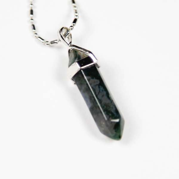 Iyashi Moss Agate Scalar Energy Crystal Pendant Iyashi Moss Agate Scalar Energy Crystal Pendant