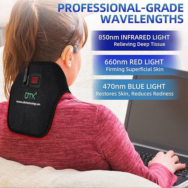 UTK Red Light, Blue Light, Near Infrared Light Therapy Neck Pad UTK Red Light, Blue Light, Near Infrared Light Therapy Neck Pad