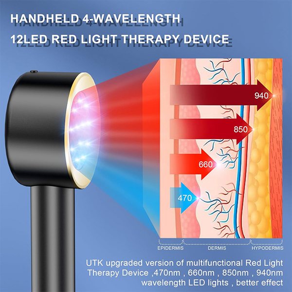 UTK Red Light, Blue Light, Near Infrared Light Therapy Paddle UTK Red Light, Blue Light, Near Infrared Light Therapy Paddle