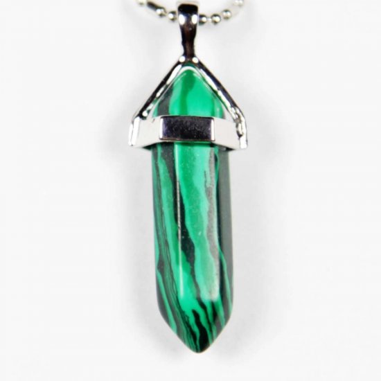 Iyashi Malachite Scalar Energy Crystal Pendant - Click Image to Close