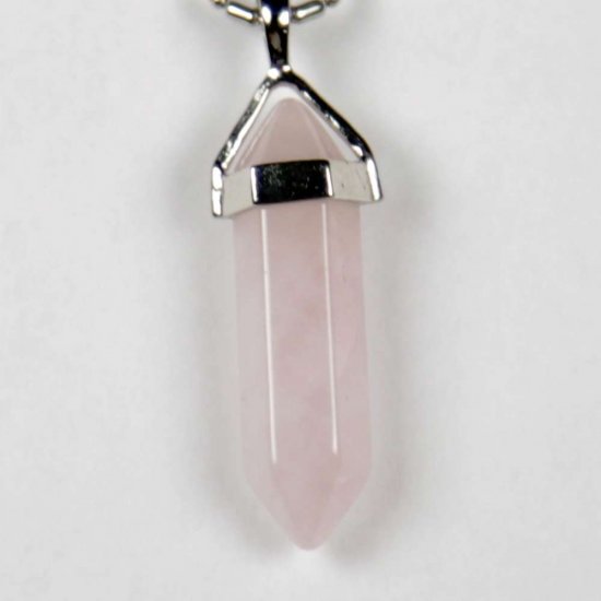 Iyashi Rose Quartz Scalar Energy Crystal Pendant - Click Image to Close