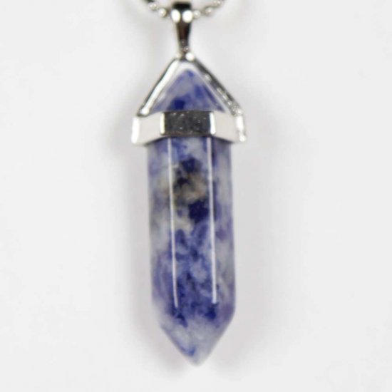 Iyashi Dumortierite Scalar Energy Crystal Pendant - Click Image to Close